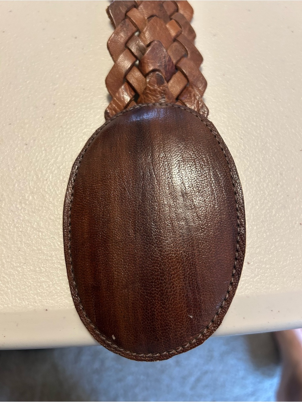 Chico's Braided Leather Accent Strap in Brown